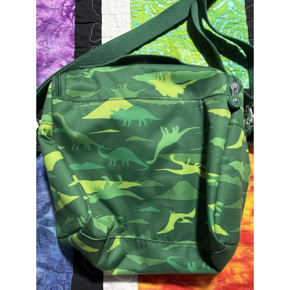 Kipling Kichirou Lunch Bag Jurrasic Jungle Jurassic With Monkey Bag Charm Green